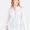 KA-G2025_1 Kalisson Plain Button Blouse Long Sleeves