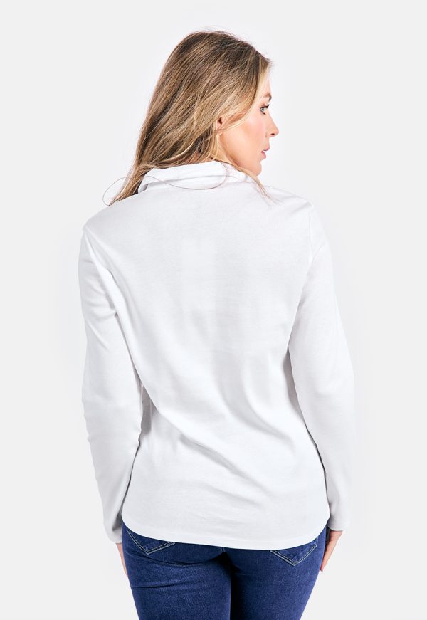 KA-G2025_2 Kalisson Plain Button Blouse Long Sleeves