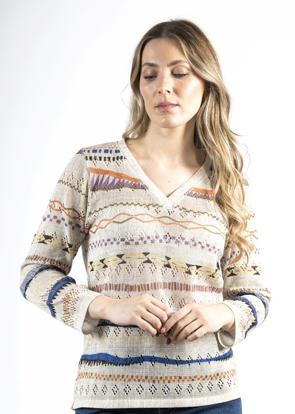 KL 3515 kL-3515- Kalisson Multicolor Knitted T-Shirt