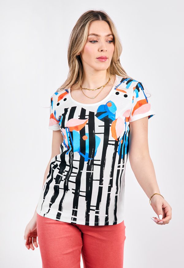 KA-E100-122_1 Kalisson T-Shirt Round Neck Print Granada