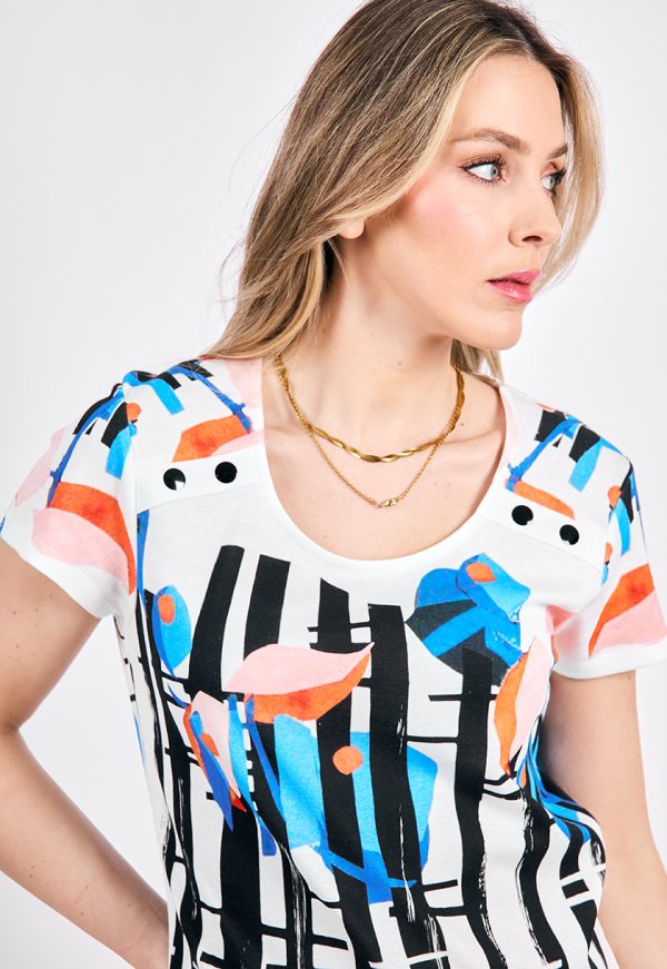 KA-E100-122_3 Kalisson T-Shirt Round Neck Print Granada