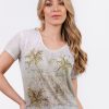 KA-I1038 Kalisson T-Shirt Ecru and Green Tea
