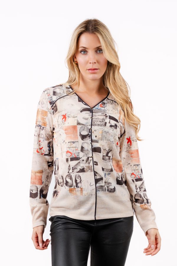 KA K 2045 Kalisson Bege V Neck T-shirt