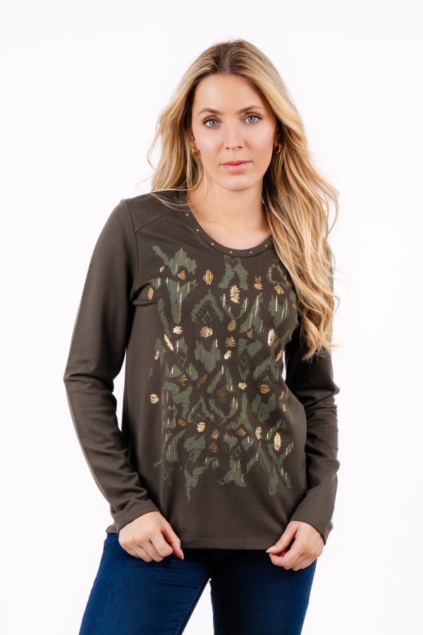 KL 3611 Kalisson Green Round Neck T-shirt