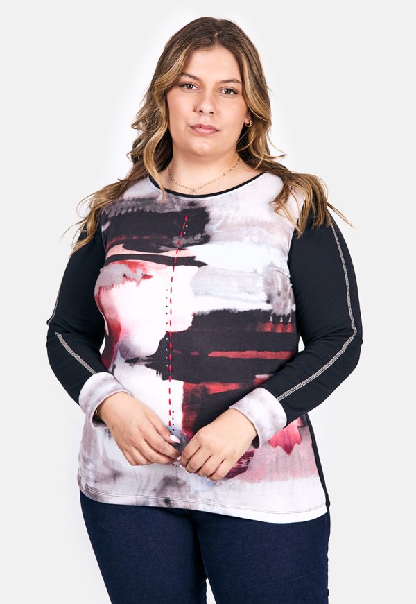 BAG H2063_1 Long Sleeves With Ribbed Cuffs, Sublimated "Sky" Print