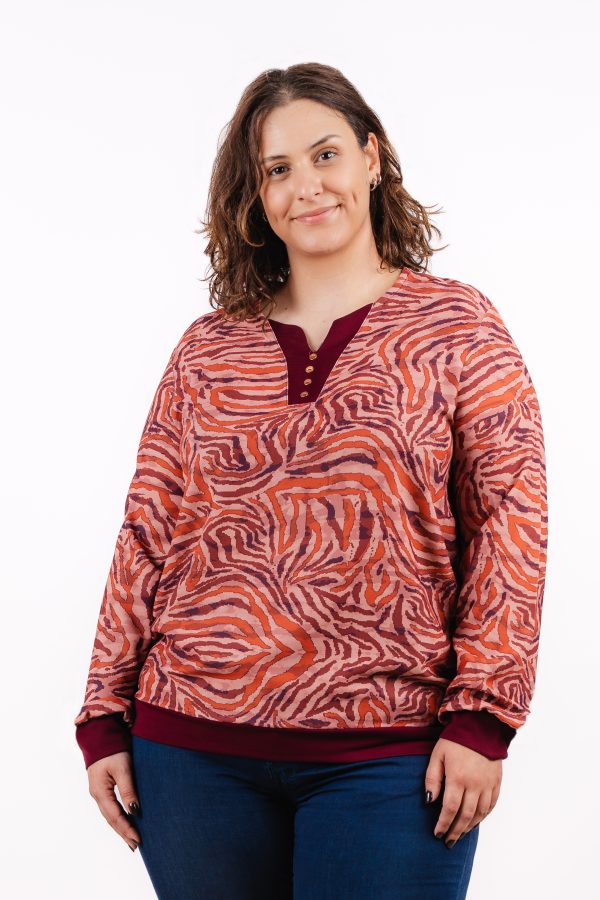 BAG L 2077 Bagoraz Brick Long-Sleeved Blouse