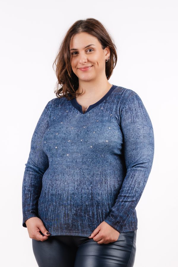 BAG L 2084 Bagoraz Blue Round Neck T-Shirt