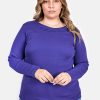 BL 4701_1 Bagoraz Purple Plain Crew Neck T-Shirt