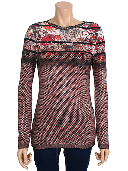 DI 3214Kalisson Boat Neckline Pink T-shirt