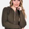 DI 4134_KAKI_1 Kalisson Hood And Ties Zipped Jacket