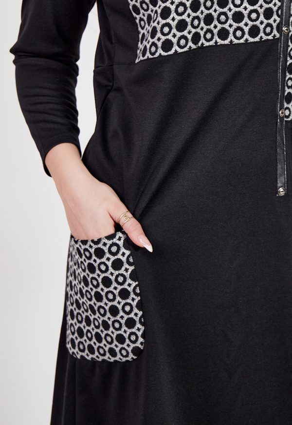 KA B200_34_1Kalisson A-Line Round Neck Dress