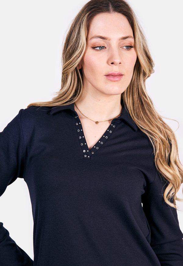 KA G2065_3 Kalisson Black Polo Neck T-shirt