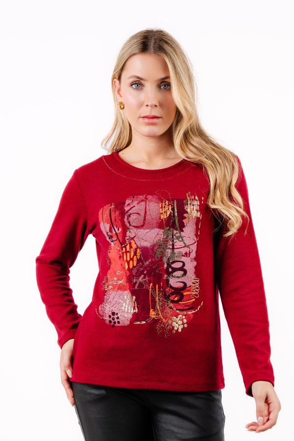 KA K 2009 Kalisson Bordeaux Cotton Round Neck T-shirt