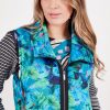 KL 3202_1 Kalisson Multicolor Zip-Up Sleeveless Jacket