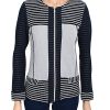 BLC 1216Kalisson Zip-Up Striped Jacket