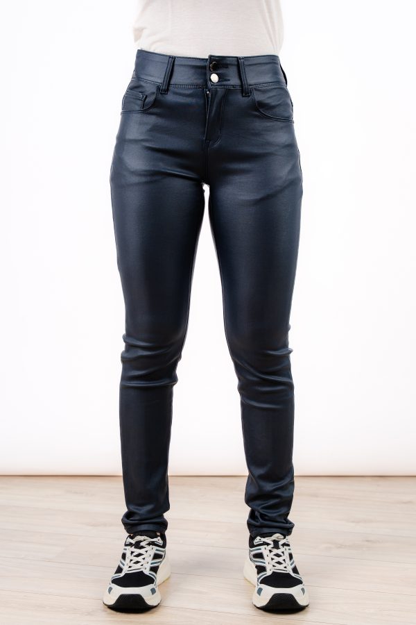 TIS-618 Kalisson Night Blue Faux Leather Pants