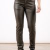 TIS-618-VERT Kalisson Green Faux Leather Pants