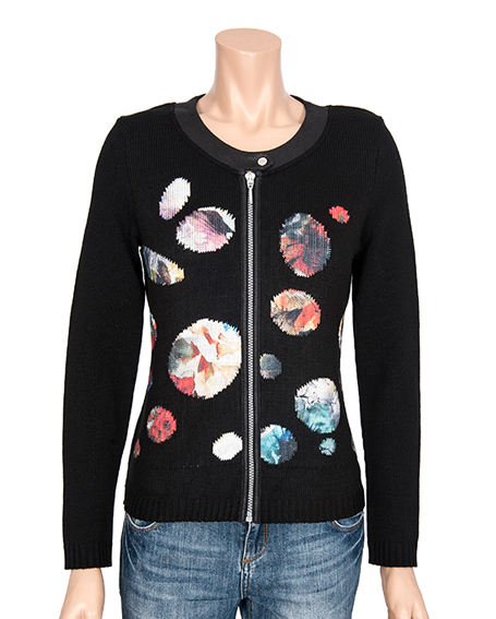 di 2729 Kalisson Zip-Up Black Jacket