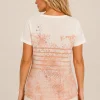 KAV261132-02-back Kalisson peach printed V-neck top