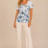 Kalisson butterfly print cotton top