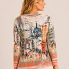 KAV26176-02-back Kalisson Artistic Long Sleeve Printed Top