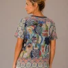 KAV26195-02-back KAV26195-02-back Kalisson Multicolour Printed Cotton Top