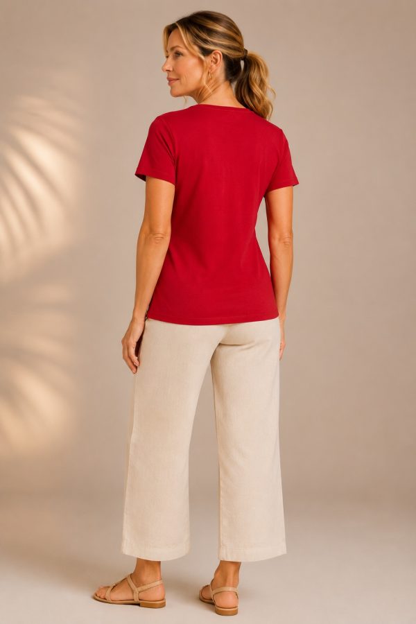 KAV26200-M12-back KAV26200-M12-back Kalisson Red Cotton Top