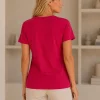 KAV26201-back KAV26201-back Kalisson Floral Print T-Shirt Red