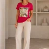 KAV26201-lifestyle KAV26201-lifestyle Kalisson Floral Print T-Shirt Red