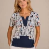 Kalisson geometric print top