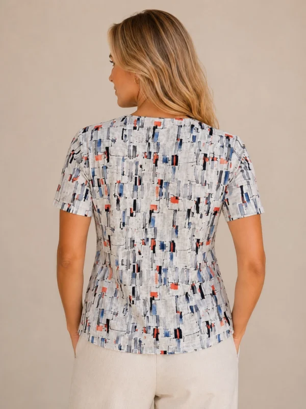 Kalisson geometric print top