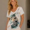 KAV2665-01-front-xxl Kalisson Floral Print V-Neck T-Shirt