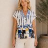 KAV2672-01-front-upperbody Kalisson Printed Polyester Blouse