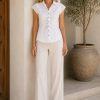 KAV2673-03-front-lifestyle Kalisson White Embroidered Cotton Shirt