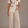 KAV2681-03-full-body Kalisson Safari Print Short Sleeve Top