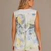 KAV2687-02-back-xxl Kalisson White Blue Yellow Abstract Sleeveless Blouse