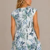KAV2688-02-back Kalisson White Blue Green Botanical Dress