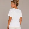 KAV2692-02-back Kalisson White Abstract Print T-Shirt