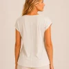KAV2698-02-back Kalisson beige abstract print cotton blend top