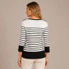 Kav26107-02-back Kalisson Black White Stripe Cotton Top