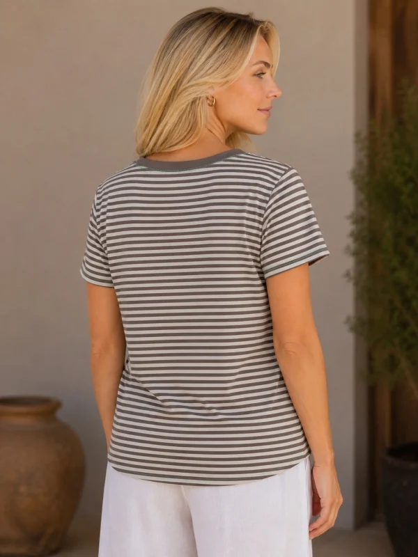 Kav26113-02-back Kav26113-02-back Kalisson Striped Floral Cotton Top