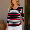 Kav26114-01-front Kav26114-01-front Kalisson Striped Cotton Top