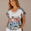 Kav26117-01-front-34 Kav26117-01-front-34 Kalisson Abstract Print Cotton Top