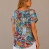Kav26118-02-back Kav26118-02-back Kalisson Abstract Print Cotton Top