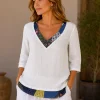 Kav26120-01-front Kav26120-01-front Kalisson Linen Patchwork Top