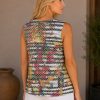 Kav26121-02-back Kalisson Printed Sleeveless Viscose Top