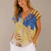 Kav26139-01-front-34 Kav26139-01-front-34 Kalisson Abstract Print Viscose Top