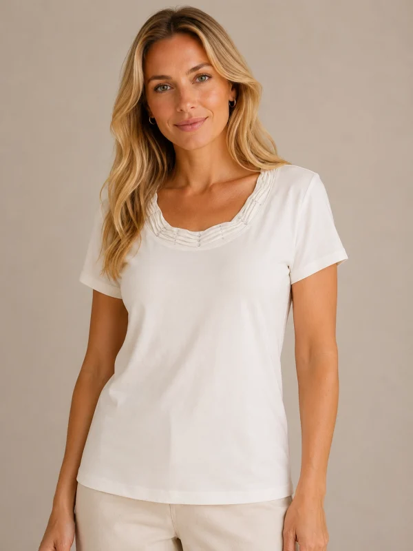 Kav26187-01-front Kav26187-01-front Kalisson Ivory Cotton Top
