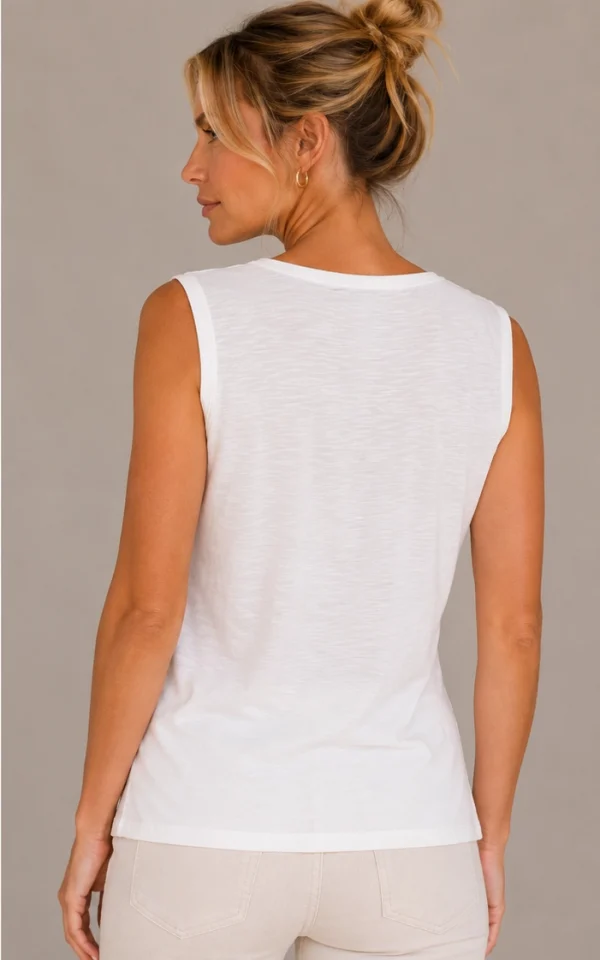 Kav26194-02-back Kav26194-02-back Kalisson White Lace Sleeveless Top