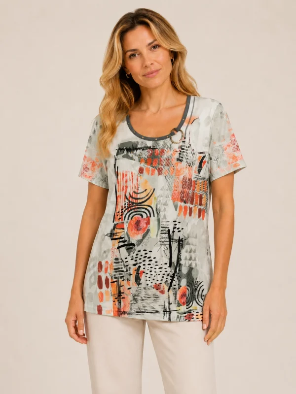 Kav2635-01-upperbody-front Kalisson grey abstract print cotton top
